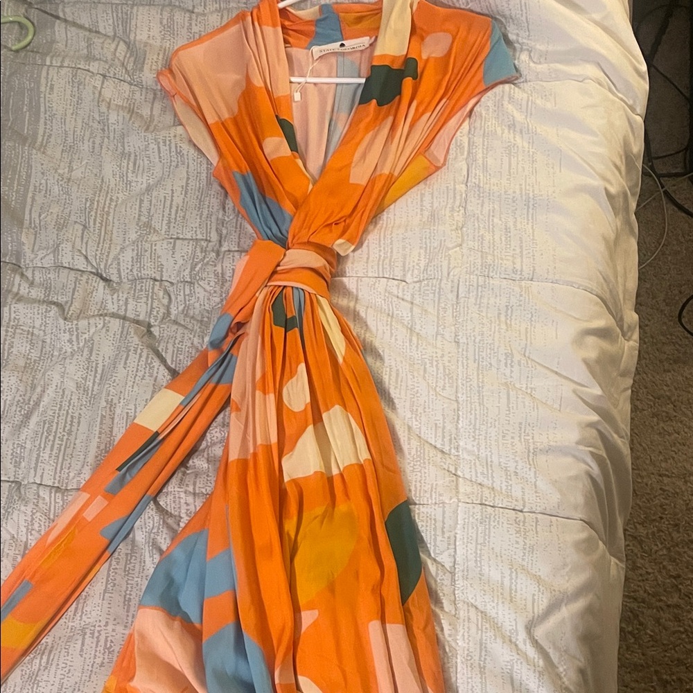 Colorful Abstract Print Women's Dress